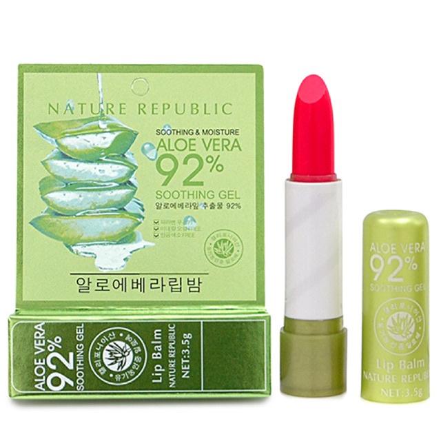 Son dưỡng môi Aloe Vera 92%