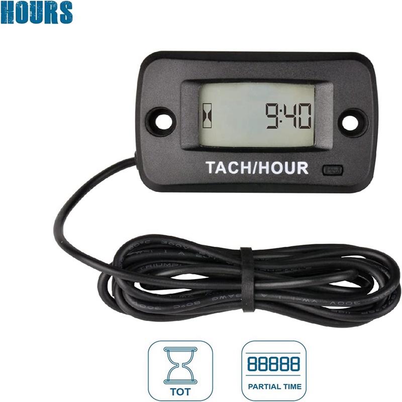 Đồng Hồ Đo Tach / Giờ Kỹ Thuật Số Với Thiết Kế Nhắc Nhở Bảo Trì Chống Thấm Nước Cho Máy Cắt Cỏ /