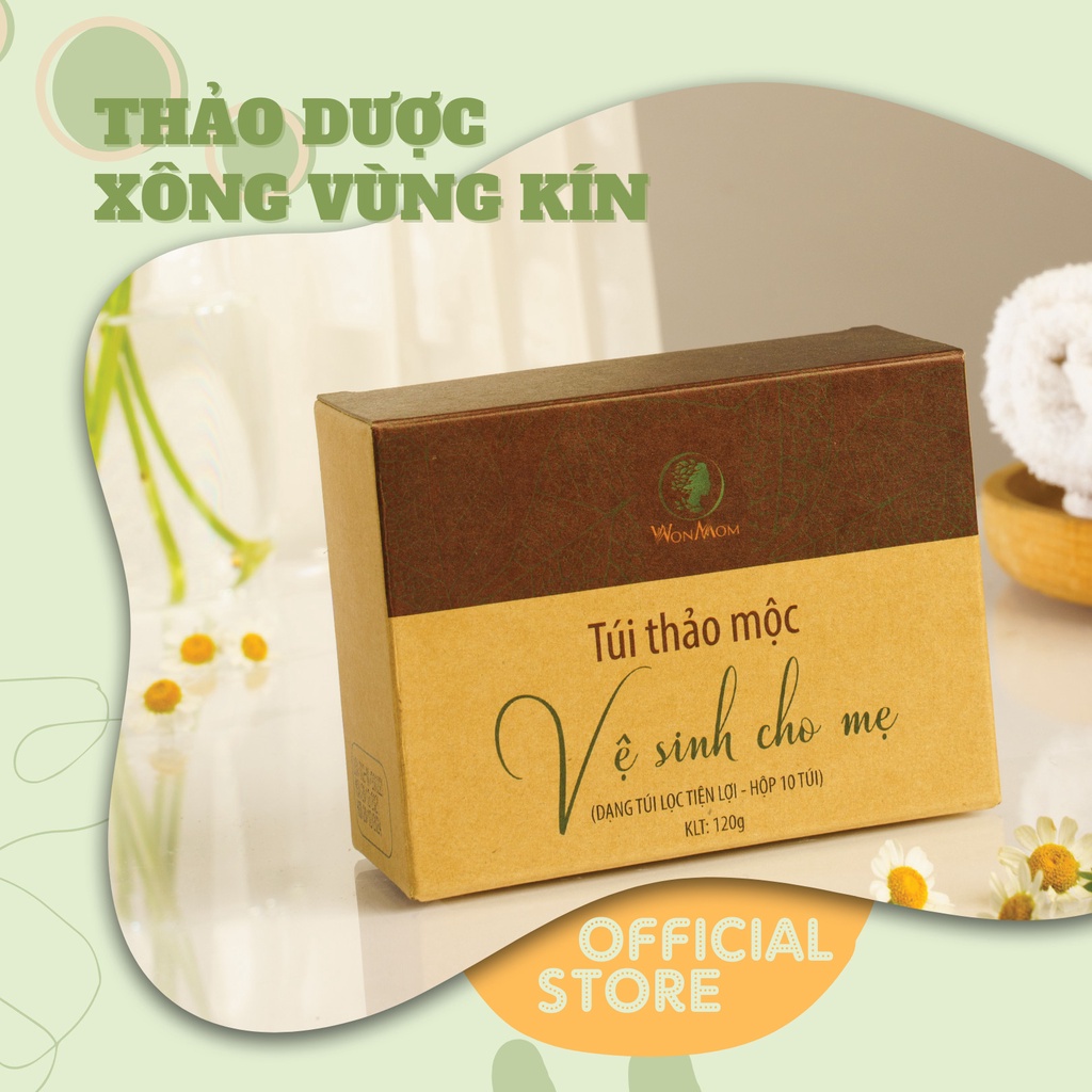 Thảo mộc xông vệ sinh vùng kín sau sinh WonMom Xông Vùng Kín Thơm Tho