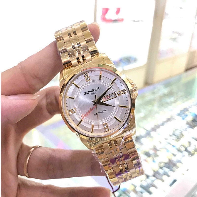 Đồng hồ Nam SUNRISE 1198SAT full hộp, thẻ chính hãng, kính sapphire chống xước