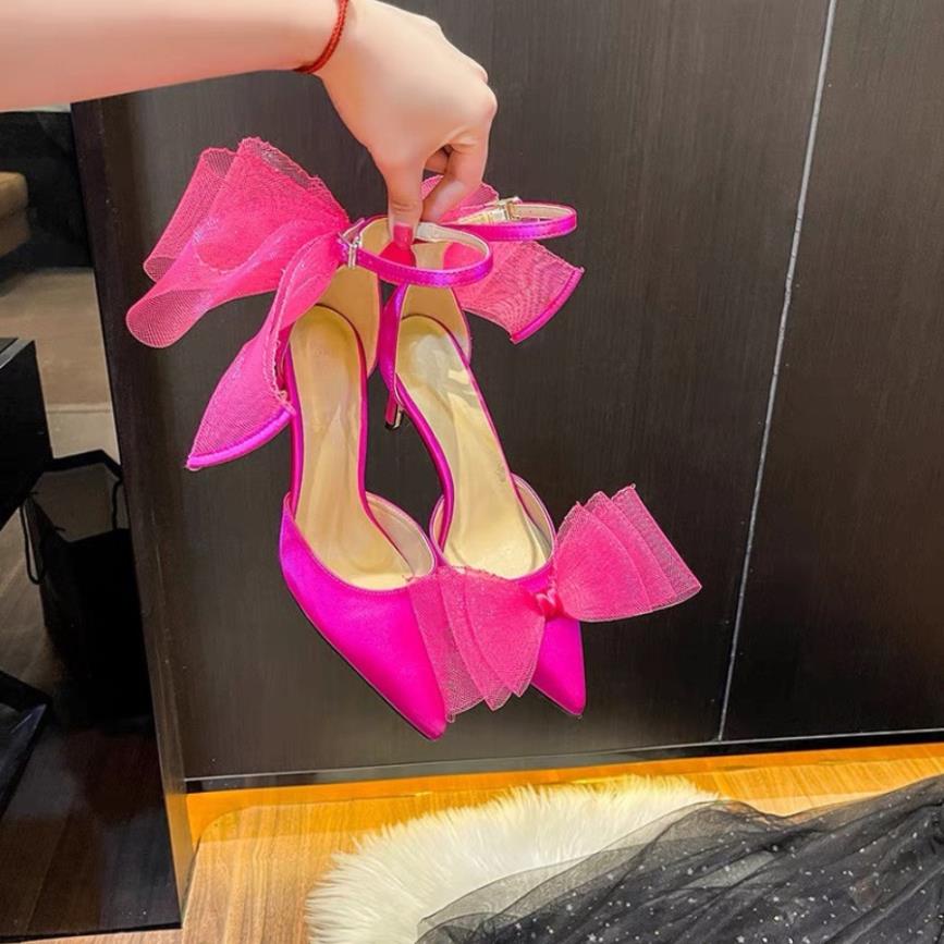 Giày cao gót đính nơ tiêu thư đáng yêu cho các nàng A19