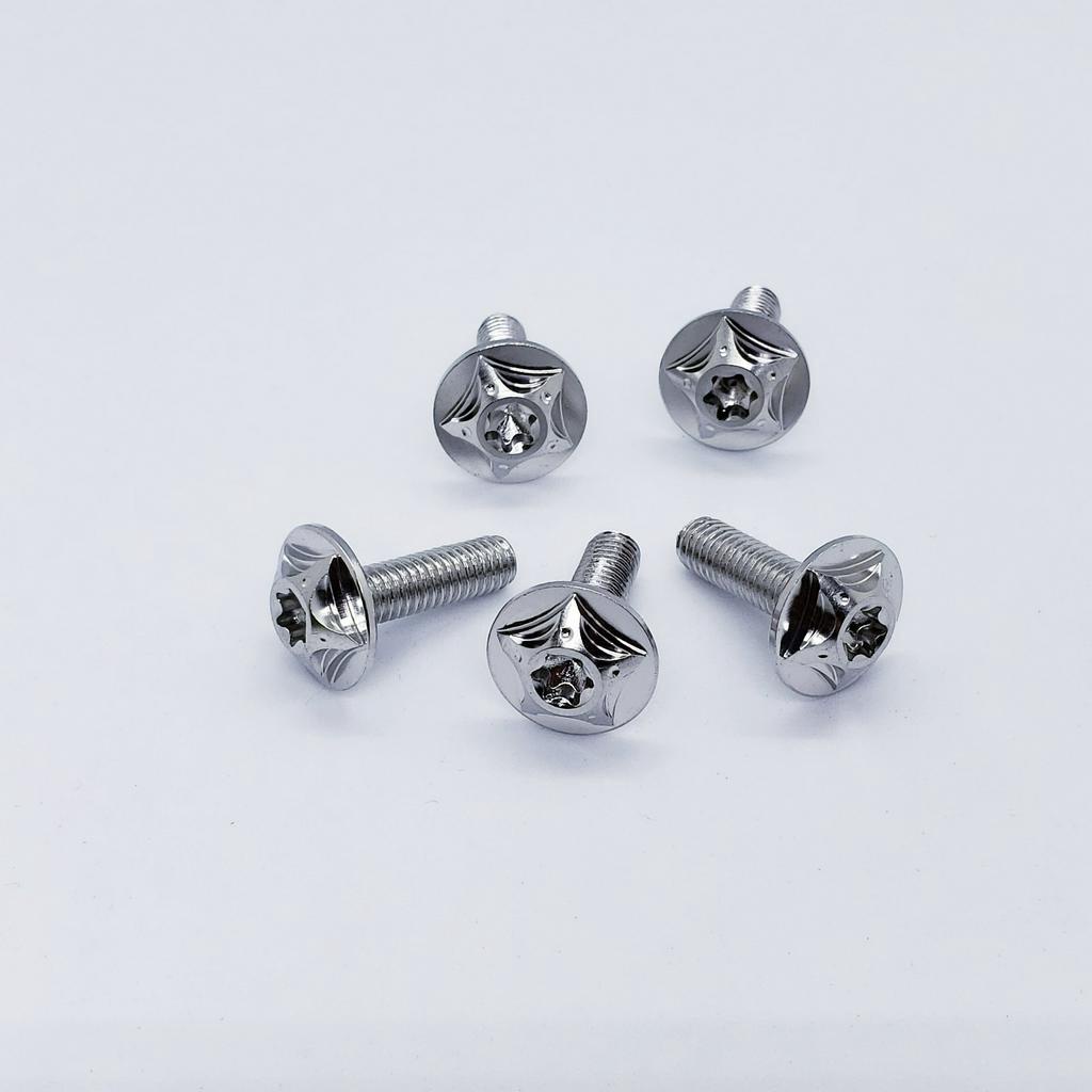 Ốc salaya 6ly2 inox gắn dàn áo, ốp pô, dè sau xe exciter, winner, sirius , wave...(giá 5 ốc đầu sao)