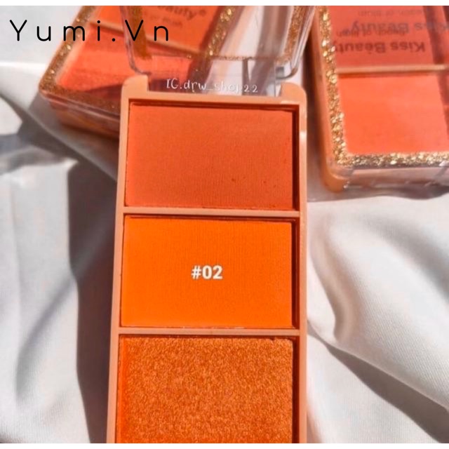 Phấn Má Hồng 3 Ngăn PAINT Của Kiss Beauty