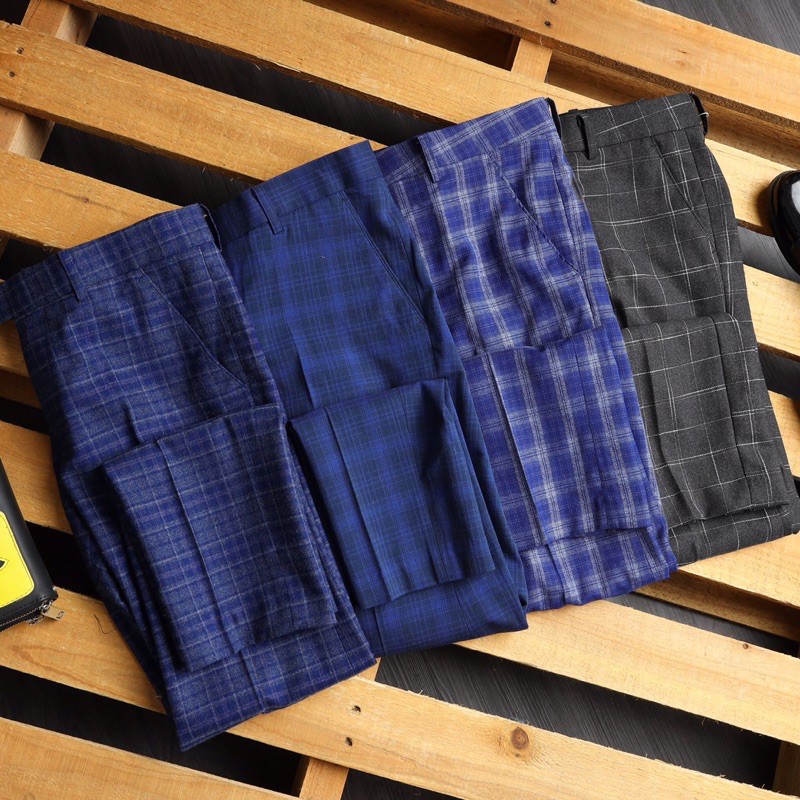 Quần Tây Âu Nam Kẻ Caro Công Sở Phong Cách Hàn Lên Dáng đẹp (Hình chụp Thật) | BigBuy360 - bigbuy360.vn