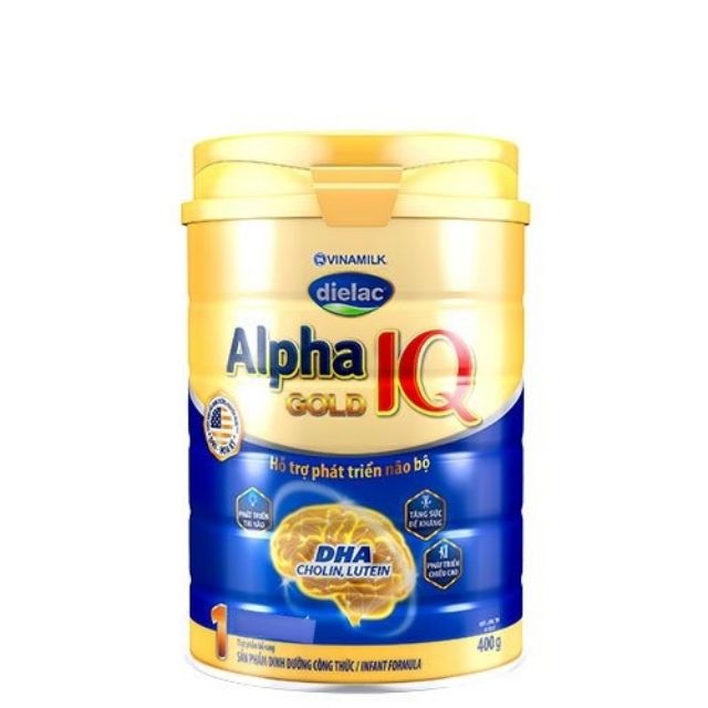 Sữa bột Alpha Gold IQ 1 400g Mẫu mới nhất