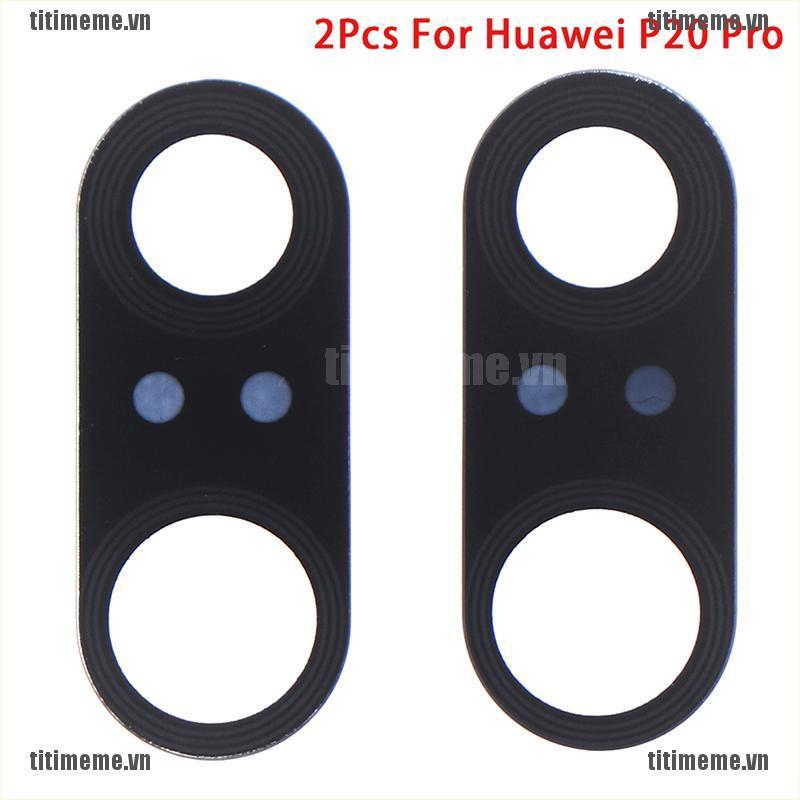 TITI 2Pcs For Huawei P20 Pro Back Rear Camera Lens Glass Cover with Replacement Parts