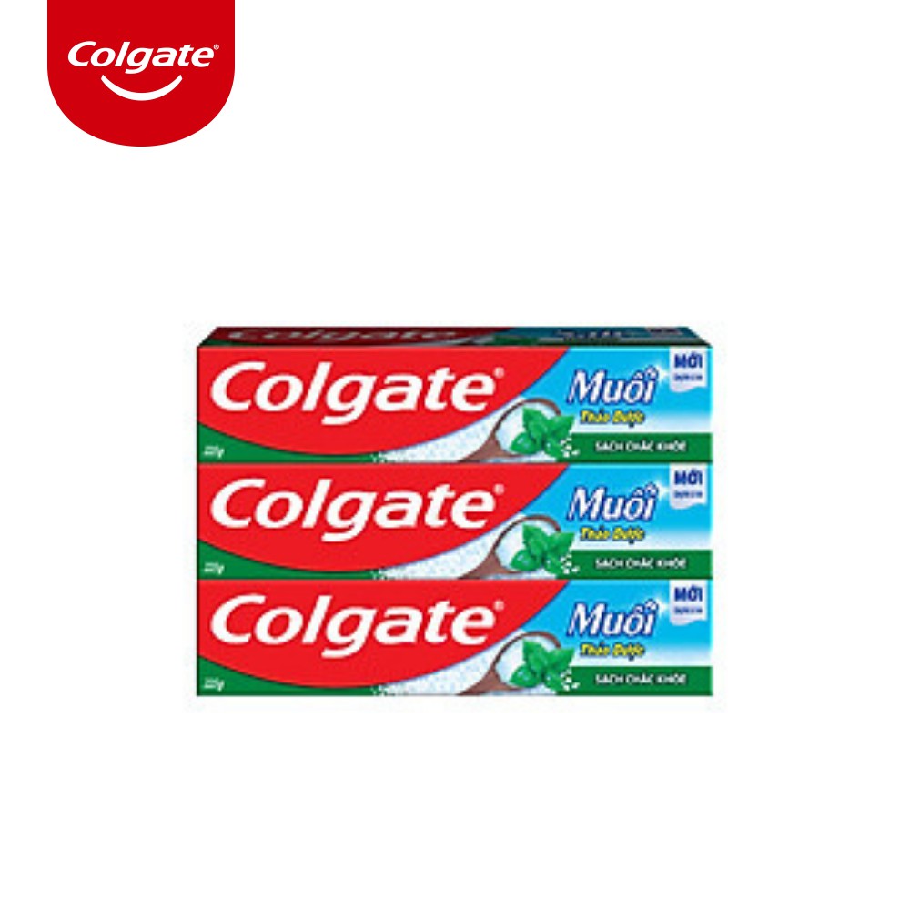 Bộ 3 Kem Đánh Răng Colgate Herbal Salt Muối Thảo Dược bảo vệ răng và nướu tối ưu 225g/tuýp