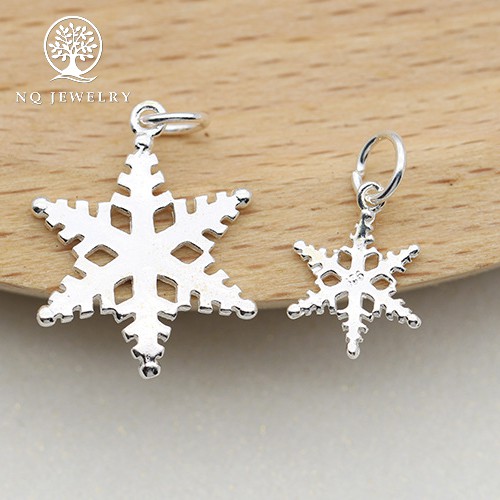 Charm bạc mặt bông tuyết treo - NQ Jewelry