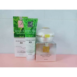 Combo Kem Face Pháp Và Sữa Rửa Mặt Trà Xanh X2 Green Tea