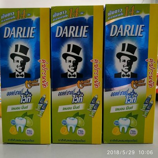 Hộp 2 tuýp kem đánh răng darlie bạc hà + chanh 2x140gr