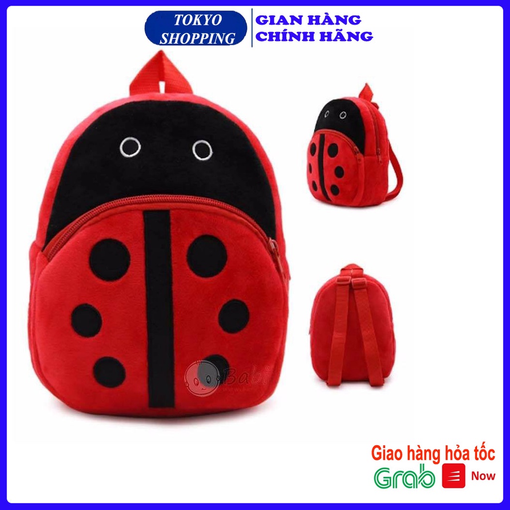 Balo con bọ cho bé chất liệu bằng nhung mềm mại
