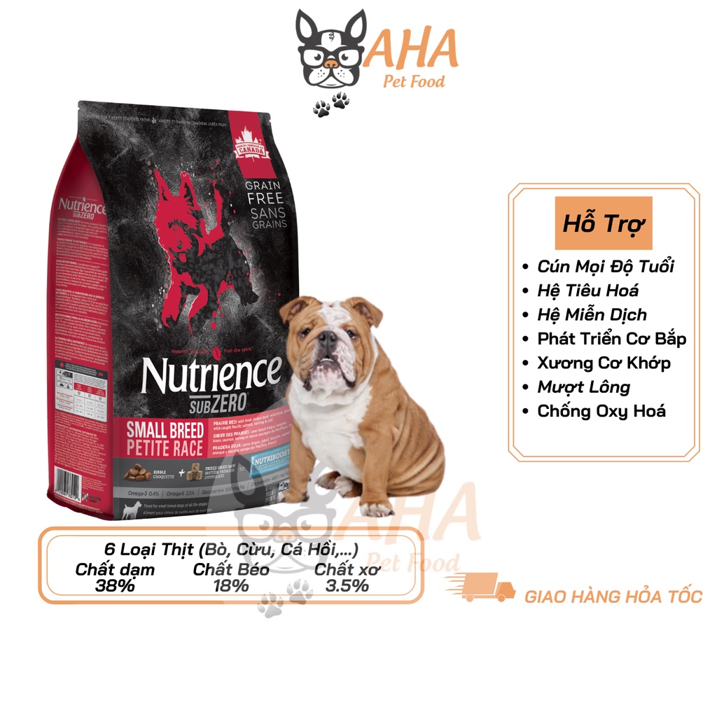 Thức Ăn Hạt Cho Chó Bulldog Nutrience Subzero Bao 5kg - Thức Ăn Cho Chó Gồm Có 6 Loại Thịt Cá, Rau Củ, Trái Cây