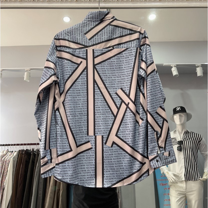 RODI Áo sơ mi nam nữ họa tiết báo chí , áo sơ mi nam nữ dài tay - D234 | BigBuy360 - bigbuy360.vn