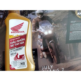 Combo gồm 3 chai DẦU NHỚT HONDA DÙNG CHO XE TAY GA 800ML