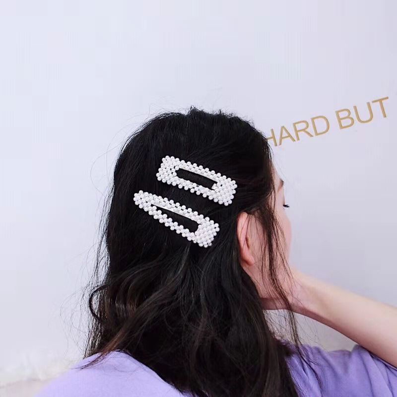 Kẹp tóc đính ngọc trai giả xinh xắn dành cho nữ