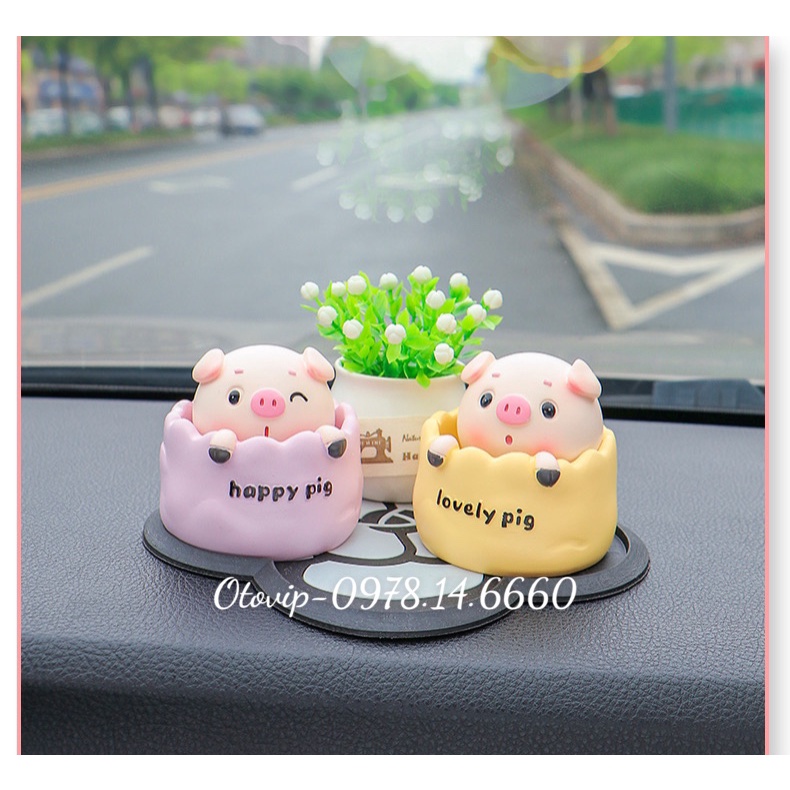 Chú heo trang trí taplo happy pig, lovely pig, sweet pig, lucky pig dễ thương