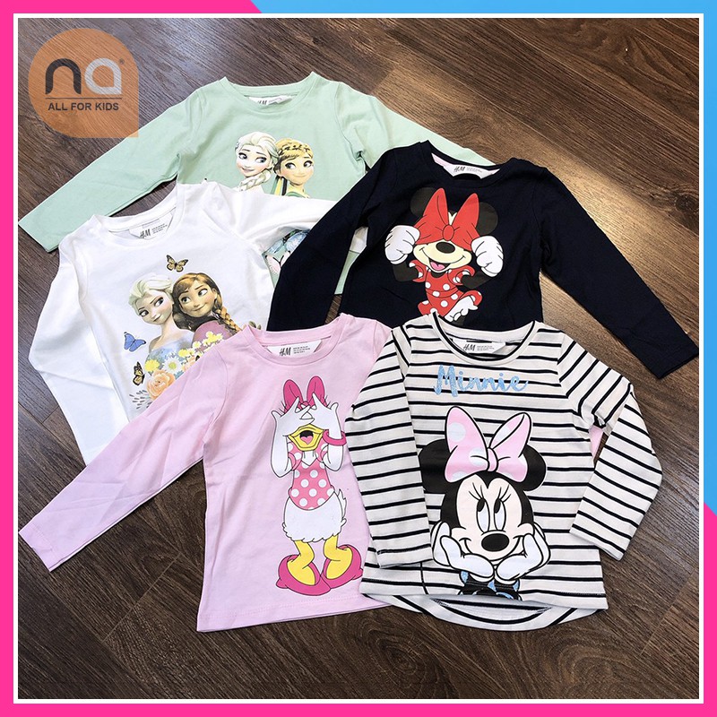 Áo thun dài tay H.M hoạ tiết hoạt hình cho bé gái