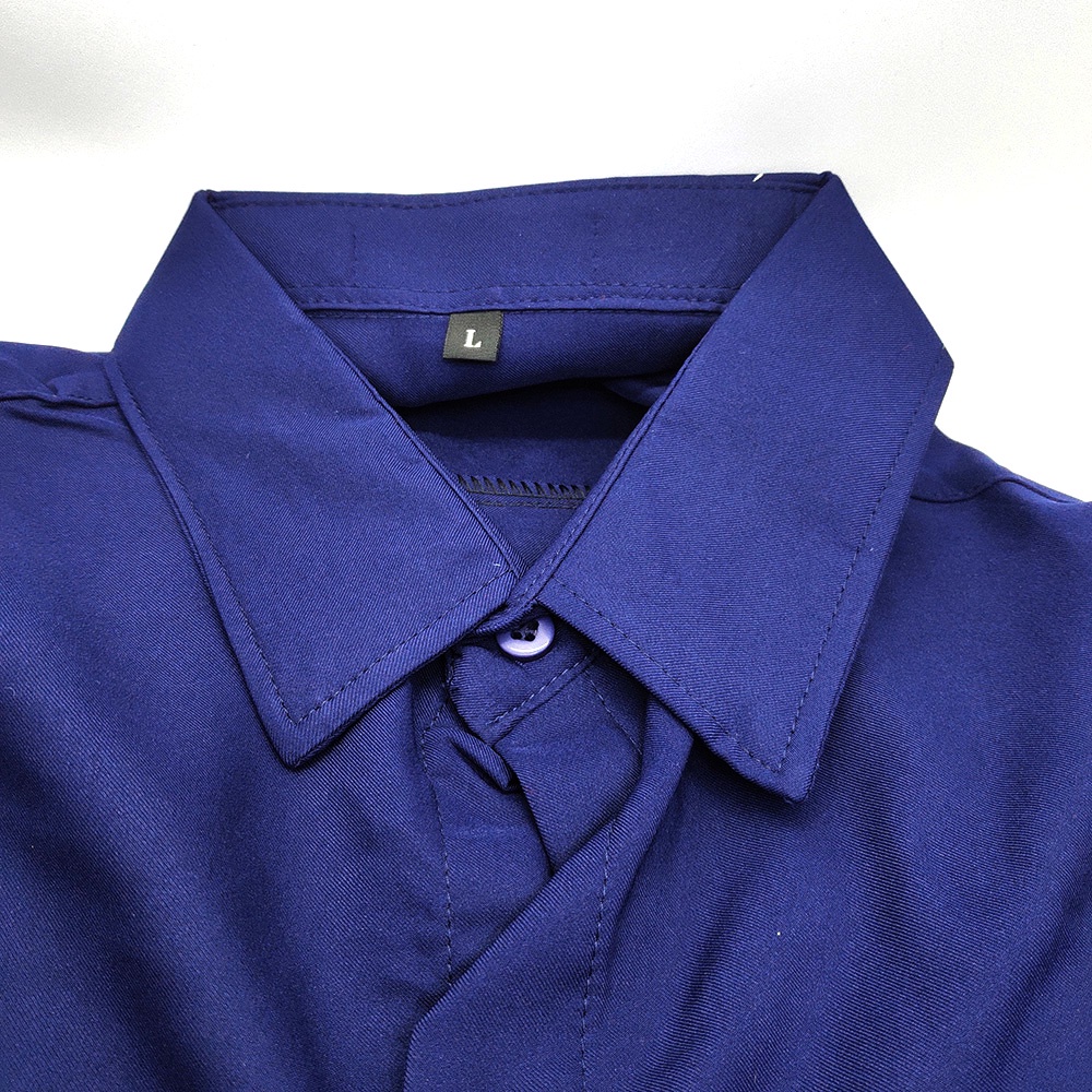 Áo sơ mi nam Nazingo xanh navy, chất liệu cotton thô
