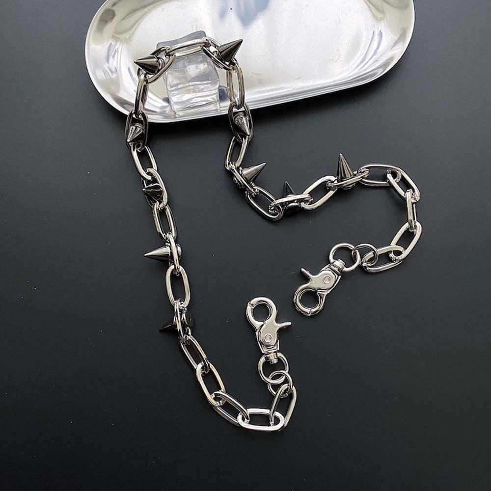 Dây Xích Đeo Hông Bằng Hợp Kim Đính Đinh Tán Phong Cách Punk Cá Tính Cho Nam Và Nữ