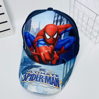 Nón bé trai, mũ lưỡi trai cho bé người nhện spiderman in hình nổi 3D nét đẹp, thấm hút mồ hôi cực tốt  - MTE