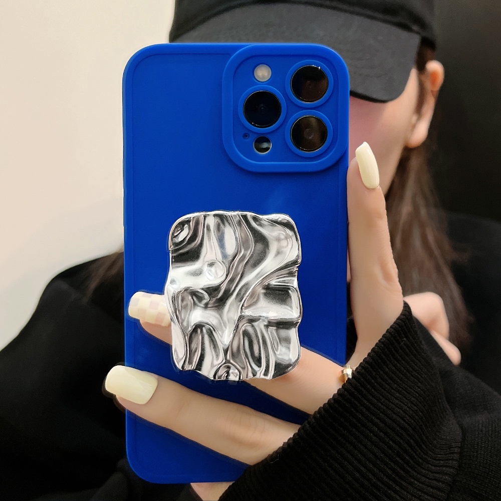 Giá Đỡ Điện Thoại Thiết Kế Túi Khí Màu Bạc/Xanh Dương In Hình Klein