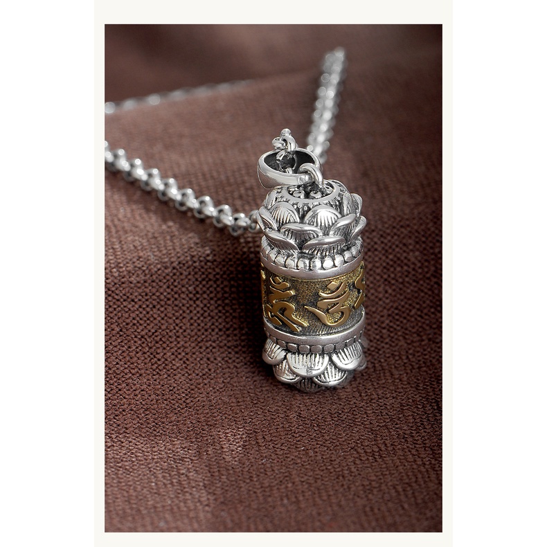 Shurangama Mặt Dây Chuyền Bạc s999 Bùa Hộ Mệnh Bằng Bạc Nguyên Chất Cho Cặp Đôi