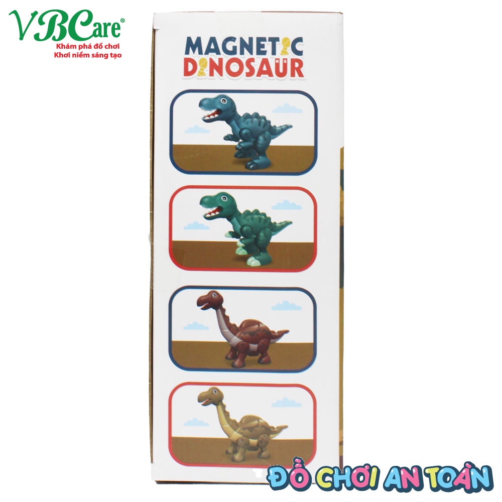 Đồ chơi xếp hình mô phỏng thế giới khủng long nam châm VBC-HD401A