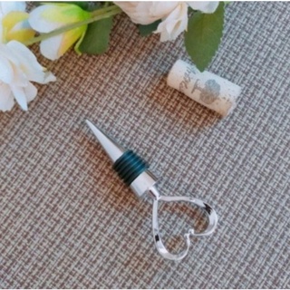 Nút đậy chai rượu vang màu trắng mạ inox