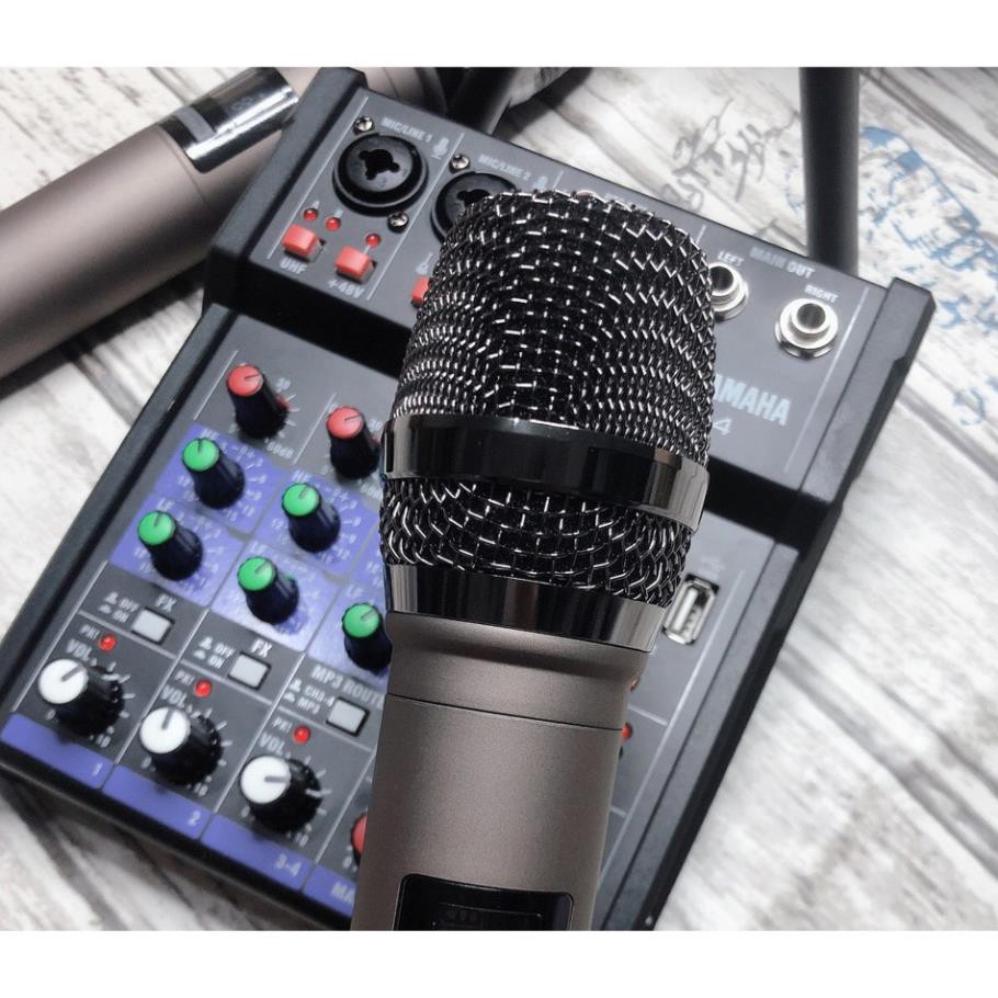 Bộ Mixer Yamaha G4 USB - Mixer Chuyên Karaoke, Livestream, Thu Âm Cao Cấp - Tặng Kèm 2 Micro Không Dây