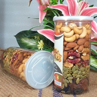 Hộp 5 loại hạt dinh dưỡng đã bóc vỏ, mix nhân 5 loại hạt 500g