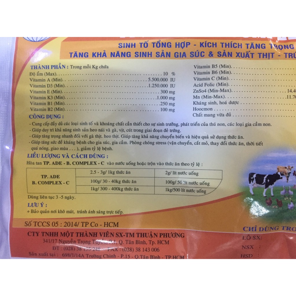 Thuận Phương gói bột bổ sung Vitamin A, Vitamin D, Vitamin E, Vitamin C - tăng sức đề kháng