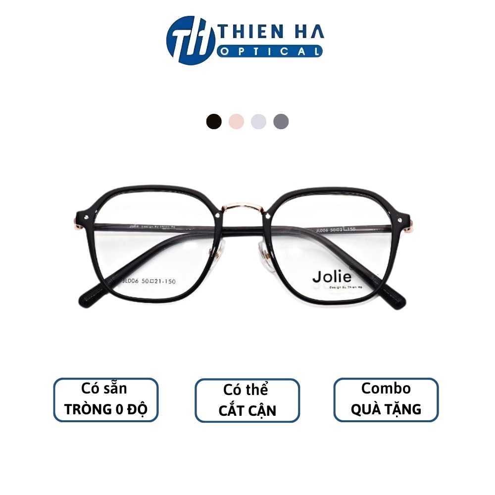 Gọng kính nữ THIENHA OPTICAL dáng vuông chất liệu cao cấp thiết kế độc quyền chắc chắn nhẹ dễ đeo JOLIE JL006