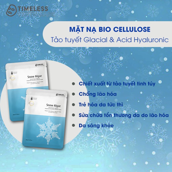 Mua 1 Tặng 1-Mua Mặt nạ Bio Cellulose Tảo tuyết Glacial＆Axit Hyaluronic Tặng Mặt Nạ Sợi Tơ Cao Cấp Trắng Sáng