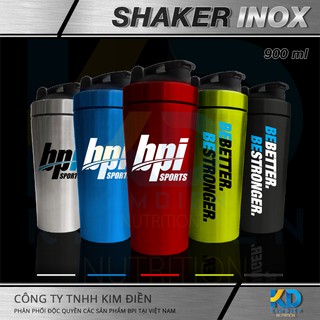 [FREE SHIP]SHARKER - Bình Nước Cao Cấp Siêu Bền INOX BPI Bpisports  900ml