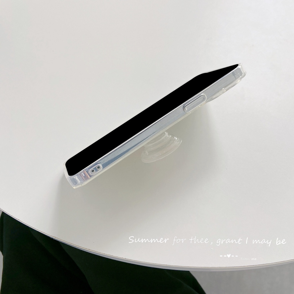 Ốp Điện Thoại Trong Suốt Họa Tiết Cô Gái Nhỏ Xinh Kèm Giá Đỡ Cho iPhone12Pro Max XR XS 7 8P 11 #6