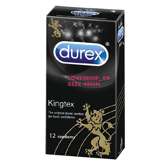 Bao Cao Su Durex Kingtex 49mm Ôm Khít Chống Tuột (hộp 12 cái)