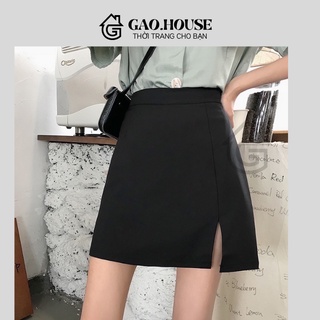 Chân váy chữ a Gạo House xẻ bên