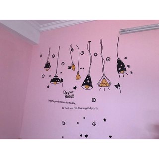 decal dán tường dây đèn