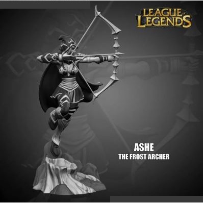 [Dịch Vụ In 3d] Mô Hình Ashe League Of Legends Bằng Chất Liệu Nhựa Resin - Cao 16 cm