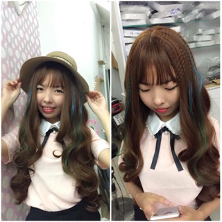 Tóc bộ line xanh rêu