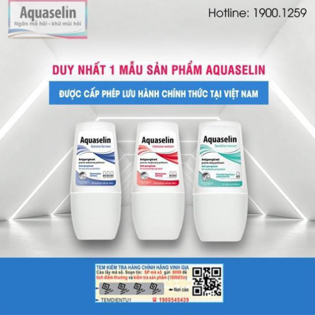 Aquaselin intensive women – Lăn nách nữ loại mạnh (mồ hôi nhiều)