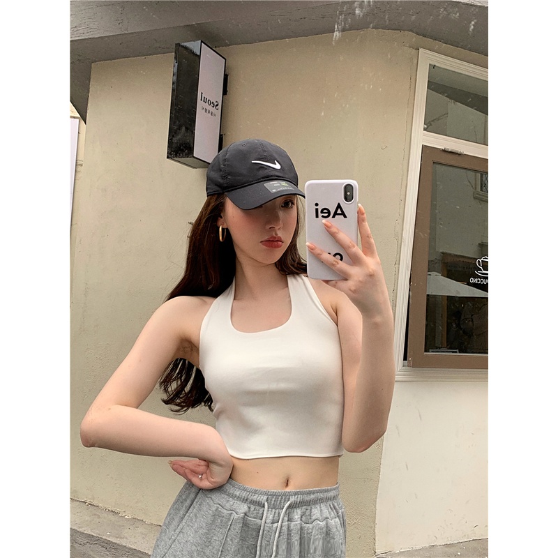 [Mã FAMARAL2 giảm 10K đơn 50K] Áo croptop nữ ba lỗ Dáng ôm Body sexy Cột dây cổ Croptop nữ Sát nách Tôn dáng Thời trang | WebRaoVat - webraovat.net.vn