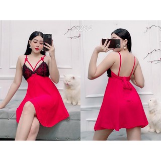Sét đồ ngủ lụa thái phối ren