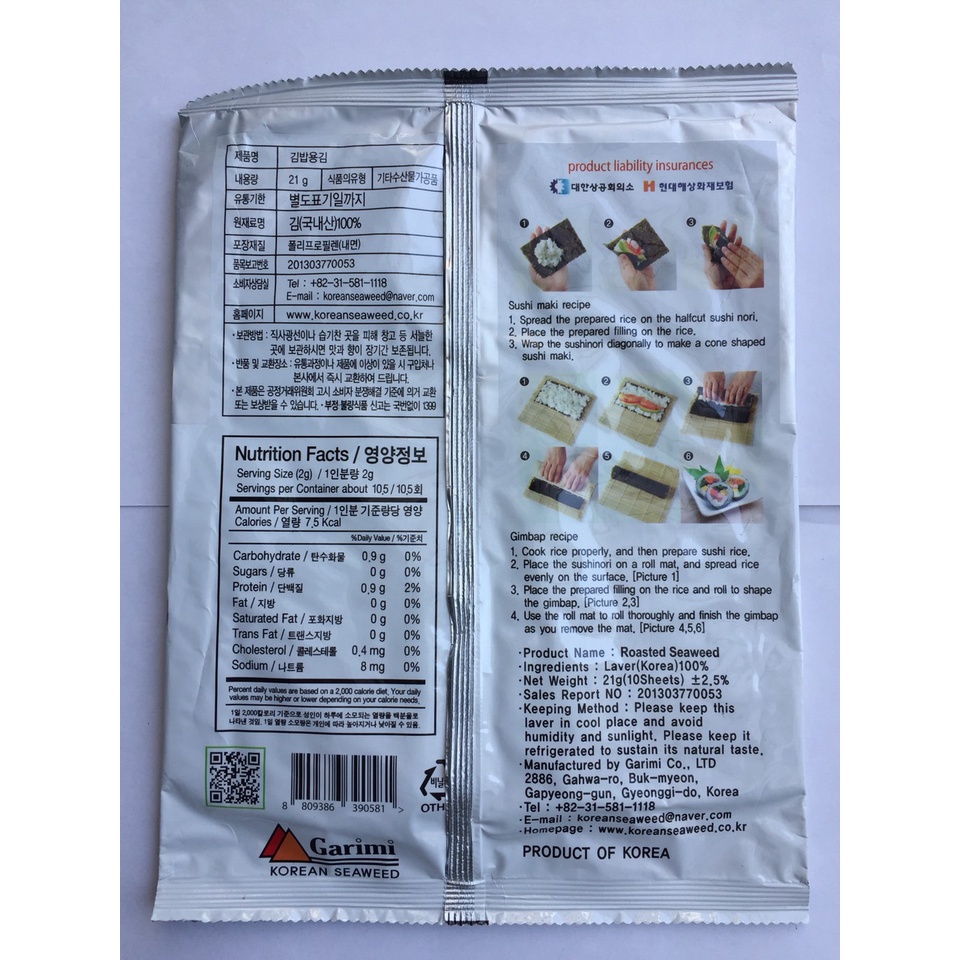 Rong Biển Làm cơm cuộn 10 lá LinFood