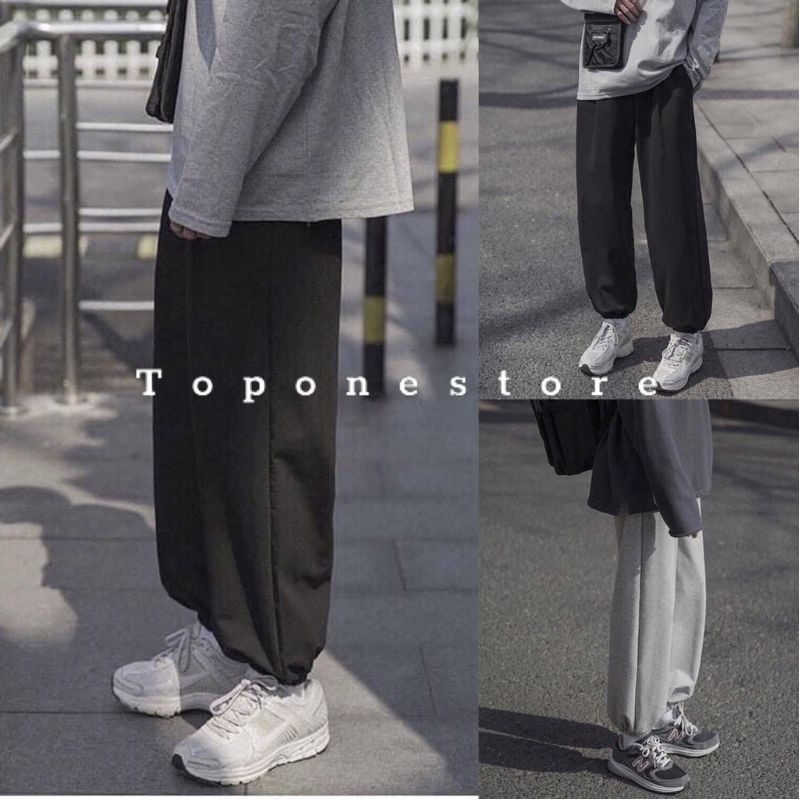 Quần nỉ nữ bo ống chun / Quần jogger trơn 2 màu hot trend | BigBuy360 - bigbuy360.vn