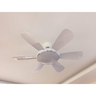 Quạt trần đèn 6 cánh, động cơ Inverter, sải cảnh 1,32m (có Remote) , Đèn quạt trần giá rẻ QTDG9133