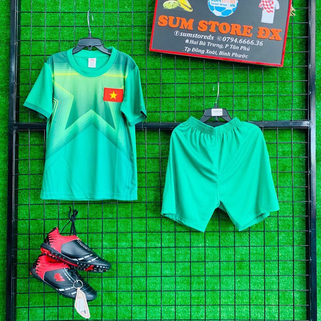 Quần Áo Đá Bóng Trẻ Em Việt Nam 2021_Thời Trang Thể Thao Nhí Hot, Giá Tốt