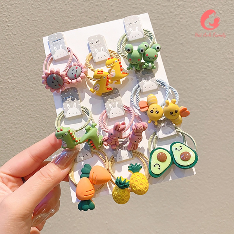 Set 2 dây buộc tóc hình nơ xinh xắn cho bé - Hải Anh Family