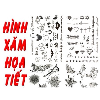 Hình Xăm Dán Tattoo nhiều họa tiết độc đáo