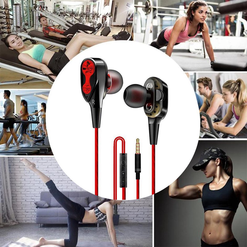 3.5 MM Tai Nghe Nhét Tai Thể Thao Bằng Kim Loại Chất Lượng Cao 4D
